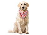 Abakuhaus Bandana Per Animali Domestici Con Motivo Fragole, Frutta Estiva Cartoon, 55X55 Cm, Rosa Scuro E Verde