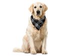 Abakuhaus Bandana Geometrica Astratta Per Animali Domestici, Cerchi Quadrati, 55X55 Cm, Grigio Antracite E Bianco