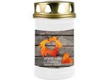 Hs Candle Confezione Da 8 Candele Da Tomba Con Motivo, Lume Da Tomba Con Durata Di Combustione Di Circa 2 Giorni, Motivo: Cuore Di Fogliame, In Molte Altre Varianti