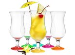 6 Bicchieri Da Cocktail Colore Misto 480Ml Bicchiere Da Cocktail Hurricane Bicchieri Da Long Drink