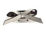 Vanzetti Pelle Cintura 15Mm Belt W60 Platinumgold Metallic Dorato