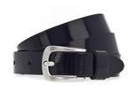Vanzetti Pelle Cintura 20Mm Patent Leather Belt W80 Black Nero