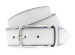 Vanzetti Pelle Cintura Denim Love 35Mm Full Leather Belt W95 White Bianco