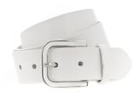 Vanzetti Pelle Cintura 35Mm Leather Belt W95 White Bianco