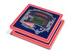 Nfl New England Patriots Set Di 2 Sottobicchieri Set Di Sottobicchieri Vista Stadio 3-D Stadio
