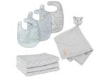 Set Regalo Roba Organic Baby Essentials "Lil Planet"" Grigio Argento In Cotonelogico, Gots, Sostenibile"