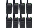 Retevis RT619 Mini PMR446 Radio Ricetrasmittente Portatile Senza Licenza Vox 16 Canali Ctcss/Dcs Batteria 1300Mah Radio Ricaricabile Per Scuole E Ristoranti (8 Pezzi, Nero)
