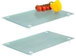 B-Goods Bremermann Piastra Di Copertura Per Fornelli Set Di 2 In Vetro Di Sicurezza Circa 30 X 3 X 52 Cm (L/H/D)