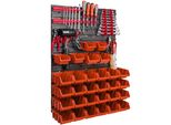 Sistema Di Stoccaggio Scaffale A Parete 576 X 780 Mm Parete Attrezzi 26 Pz. Scatole Impilabili In Plastica