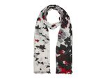 S.Oliver Sciarpa Scarf White Placed Print Bianco Multicolore