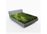 Abakuhaus Lenzuolo Con Angoli Rainforest, Sun Radioso Nella Foresta Tropicale Avventura Escursionismo Ambiente Remoto Denso Verde, 150 X 190 Cm, Verde