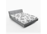 Abakuhaus Fleur De Lis Lenzuolo Con Angoli, Motivo Ripetuto Ispirato Al Giglio, Motivo Classico Retrò Regale, 140 X 200 Cm, Grigio