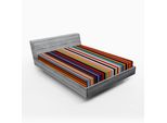 Abakuhaus Lenzuolo Con Angoli Astratto, Colori Vivaci A Righe, 135 X 190 Cm, Multicolore