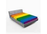 Abakuhaus Lenzuolo Con Angoli, Bandiera Lgbt Della Parata Pride Libertà Uguaglianza Amore Passione, 180 X 200 Cm, Multicolore