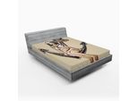 Abakuhaus Lenzuolo Con Angoli, Ragazza Pin Up Con Abito Da Marinaio, Squalo E Tatuaggio A Forma Di Cuore, Motivo Classico Vintage Anni '20, 150 X 190 Cm, Multicolore