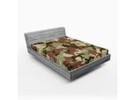 Abakuhaus Lenzuolo Con Angoli Camo, Illustrato Con Mimetico Verde In Forest Colors Hunter Combat, 180 X 200 Cm, Verde Scuro Verde Militare