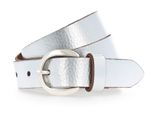 Vanzetti Pelle Cintura 25Mm Belt W70 Silver Metallic Argentato