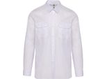 Kariban Camicia Safari Da Uomo Camicia Safari A Maniche Lunghe Camicia Casual, Taglia:M, Colore:Bianco