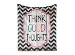 Abakuhaus Coperta In Morbido Pile Di Flanella Con Proverbio, Pensieri Positivi E Lettere Colorate Arcobaleno Su Linee A Zig Zag Chevron, 175 X 230 Cm, Multicolore