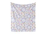 Abakuhaus Coperta In Morbido Pile Di Flanella Con Motivi Floreali, Motivi Floreali Astratti Naturali Con Pois Colorati, 175 X 230 Cm, Multicolore Viola