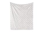 Coperta In Morbido Pile Flanella Pastello Abakuhaus, Motivo Ripetitivo A Triangoli Sui Lati, Tonalità Tenui, 175 X 230 Cm, Malva Chiaro E Senape Chiaro