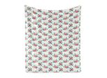 Abakuhaus Coperta Da Giardino In Morbido Pile Di Flanella, Motivo Con Elementi Vintage Come Fiori Primaverili Disegnati A Mano In Stile Rustico, 175 X 230 Cm, Multicolore
