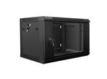 Lanberg Rack Wandschrank 48,30Cm (19") 6U/600X450 GlastüR Schwarz (WF01-6406-10B)"