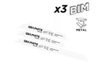 Graphite - Grafite - Set Di Lame Per Seghetto Alternativo - Per Legno/Metallo (3 Pezzi) - Ue -
