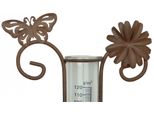 Pluviometro Con Fiore E Farfalla Di Circa 120 Cm - Decorazione Da Giardino