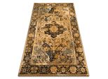 Tappeto Di Lana Polonia Dukato Ornamento Cognac Beige Beige 200X300 Cm