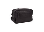 Leonhard Heyden Pelle Borsa Da Toilette Den Haag Washbag Black Nero