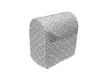 Abakuhaus Copertura Per Frullatore Da Tavolo Grigio, Damasco Vittoriano Floreale, Custodia Per Utensili Da Cucina Con Tasche, 36 X 39 X 24 Cm, Grigio Bianco