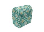 Abakuhaus Copertura Per Frullatore Marocchino, Piastrelle Geometriche Colorate, Custodia Per Utensili Da Cucina Con Tasche, 36 X 39 X 24 Cm, Verde Acqua Bianco