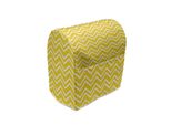Abakuhaus Copertura Per Frullatore Da Tavolo Gialla, Motivo Chevron Giallo, Custodia Per Elettrodomestici Da Cucina Con Tasche, 36 X 39 X 24 Cm, Gialla E Bianca