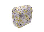 Abakuhaus Copri Frullatore A Immersione Con Motivo Floreale, Fiori E Foglie Rurali, Custodia Per Utensili Da Cucina Con Tasche, 36 X 39 X 24 Cm, Giallo, Viola, Bianco
