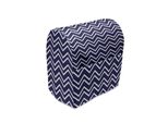 Abakuhaus Copertura Per Frullatore Da Tavolo Blu Navy, Motivo Zig Zag Modern, Custodia Per Elettrodomestici Da Cucina Con Tasche, 36 X 39 X 24 Cm, Blu Navy E Bianco