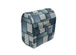 Abakuhaus Copri Frullatore Colorato, Cuciture In Denim, Custodia Per Utensili Da Cucina Con Tasche, 36 X 39 X 24 Cm, Blu E Azzurro