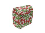 Abakuhaus Copertura Per Frullatore Da Tavolo Primaverile, Motivo Floreale Con Fragole, Custodia Per Elettrodomestici Da Cucina Con Tasche, 36 X 39 X 24 Cm, Verde Rosso