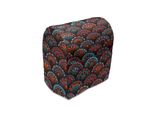 Copertura Per Frullatore Abakuhaus Mandala, Motivi Floreali Geometrici, Custodia Per Utensili Da Cucina Con Tasche, 36 X 39 X 24 Cm, Arancione Scarlatto E Blu