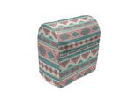 Copertura Per Frullatore Abakuhaus, Stile Aztec Art, Custodia Per Elettrodomestici Da Cucina Con Tasche, 36 X 39 X 24 Cm, Color Crema, Acquamarina E Pesca