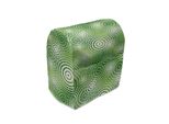 Abakuhaus Copertura Astratta Per Frullatore, Circular Eco Arrotondata, Custodia Per Elettrodomestici Da Cucina Con Tasche, 36 X 39 X 24 Cm, Verde Cacciatore Bianco