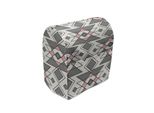 Abakuhaus Copertura Astratta Per Frullatore, Geometrica Aztec Ethnic, Custodia Per Elettrodomestici Da Cucina Con Tasche, 36 X 39 X 24 Cm, Perle Grigie Rosa Pallido