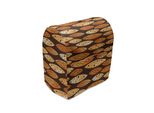 Abakuhaus Copertura Astratta Per Frullatore, Spots Waves Elliptic, Custodia Per Elettrodomestici Da Cucina Con Tasche, 36 X 39 X 24 Cm, Arancione Marrone