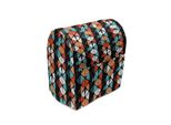 Abakuhaus Copertura Moderna Per Frullatore, Design Esagonale Moderno, Custodia Per Elettrodomestici Da Cucina Con Tasche, 36 X 39 X 24 Cm, Turchese Salmone