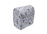 Abakuhaus Copertura Angolare Per Frullatore, Linea Boho A Zig-Zag Sketchy, Custodia Per Elettrodomestici Da Cucina Con Tasche, 36 X 39 X 24 Cm, Viola Blu Bianco