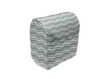 Abakuhaus Copertura Astratta Per Frullatore, Strisce Sinuose Waves, Custodia Per Elettrodomestici Da Cucina Con Tasche, 36 X 39 X 24 Cm, Verde Salvia Chiaro E Bianco