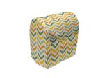 Abakuhaus Copertura Angolare Per Frullatore, Retro Zigzags Vertical, Custodia Per Elettrodomestici Da Cucina Con Tasche, 36 X 39 X 24 Cm, Verde Giallo Arancione