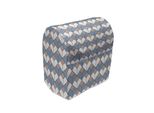 Abakuhaus Copertura Geometrica Per Frullatore, Linea Diamante Intrecciata, Custodia Per Utensili Da Cucina Con Tasche, 36 X 39 X 24 Cm, Rosa Essiccata-Blu Ardesia