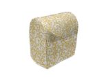 Abakuhaus Copertura Per Frullatore Vittoriano, Linee Floreali Vorticose, Custodia Per Elettrodomestici Da Cucina Con Tasche, 36 X 39 X 24 Cm, Giallo E Bianco