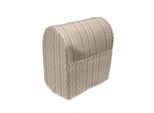 Abakuhaus Copertura Per Frullatore A Immersione, Linee Ondulate A Spirale Verticale, Custodia Per Utensili Da Cucina Con Tasche, 36 X 39 X 24 Cm, Marrone Chiaro, Bianco